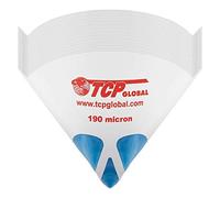 TCP Global Lot de 50 filtres à peinture avec pointes fines de 190 microns - Tamis en nylon « Pure Blue » de qualité supérieure - Filtre à peinture conique