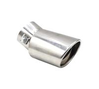 TCPCHKHOPP Double Sortie Embout Coude De De Queue De Silencieux D'échappement De Voiture De Revêtement De Gorge Modifié Droit Universel De Diamètre 58mm Embout Échappement(Elbow Sliver)