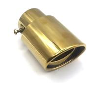 TCPCHKHOPP Double Sortie Embout Diamètre Universel: 6.5-3.8 Rond en Acier Inoxydable Chromé D'échappement Arrière Voiture Pointe De Silencieux Embout Échappement(Straight D)