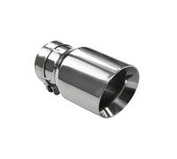 TCPCHKHOPP Double Sortie Embout Embouts Silencieux Buses Décoration Voiture Universelles Modifier L'embout D'échappement Queue en Acier Inoxydable Embout Échappement(In63-Out 101mm)