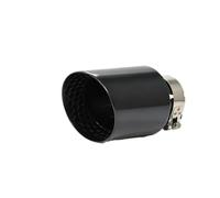 TCPCHKHOPP Double Sortie Embout Entrée 51/60/63 Mm Sortie 89/101/114 Mm 1 Pièce Buse D'échappement en Acier Inoxydable Noir Creux en Nid d'abeille Voiture Embout Échappement((1pc) Left 63-101)