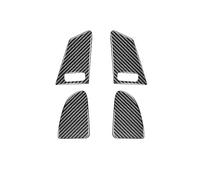 TCPCHKHOPP Garniture Autocollant Bouton Levage Fenêtre Texture Fiber Carbone pour Volvo S60 V60 2010-2017 Couverture Autocollante Décoration Intérieure Automobile Bande Décorative(Carbon Fiber B)