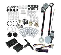 TCPCHKHOPP Lève-Vitre Kit Universel Conversion Fenêtre Manuelle À Électrique Régulateur Moteur Commutateurs Câblage pour Camion SUV 2 Portes Régulateur Vitre Électrique