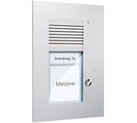 TCS poste de porte encastré PUK01/1-EN 1 touche 1 colonne argent (PUK01/1-EN)