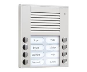 tcs TCS Tür Control Station audio extérieure 2 rangées 8 boutons AP argent PES08-EN/04 Quantité:1