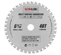 TCT16040TMPT Saxton TCT innovation polyvalente lame de scie circulaire 160 mm x 40 dents x 20 mm alésage (16 mm bague) bois et Metal