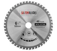 TCT16048TMB Saxton TCT circulaire Steel aluminium Copper Metal lame de scie 160 mm x 48 dents compatible avec Festool Bosch Makita Dewalt compatible avec 165 mm Saws