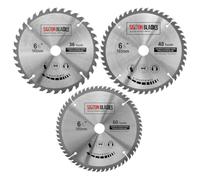TCT165MXCSK Saxton TCT Lames de scie circulaire à bois 165 mm x 20 mm (anneau 16 mm) Pack C Compatible avec Bosch Makita Dewalt, etc