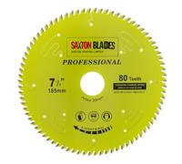 TCT18580TPRO Saxton gamme professionnelle TCT lame de scie circulaire 185 mm x 80 dents x 30 mm alésage, 16, 20, 25 mm bagues de réduction compatible avec Bosch Makita Dewalt etc