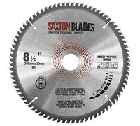 TCT21680TTCG Saxton TCT lame de scie circulaire 216 mm x 80 dents x 30 mm alésage (16, 20 et 25 mm bagues) aluminium stratifié bois dur