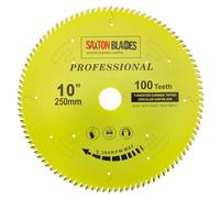 TCT250100TPRO Lame de scie circulaire professionnelle Saxton TCT 250 mm x 100 dents x alésage de 30 mm, comprend des bagues de réduction de 16, 20, 25 mm, compatible avec Bosch, Makita, Dewalt, etc.