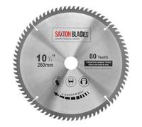 TCT26080T Saxton TCT lame de scie circulaire pour le bois 260 mm x 80 dents compatible avec Festool Bosch Makita Dewalt