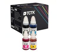 TCTK Cartouches d'encre GI-490BK GI-490C GI-490M GI-490Y Lot de 4 CMJN Compatible avec Canon PIXMA G1400 G1410 G1411 G2400 G2410 G2411 G3400 G3410 G3411 G4400 G4410 G4411