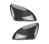 TCVCTNMZTX 2 pièces Couvre-miroirs Caps Rétroviseur Miroir Couverture Carbon Look Couvercle chromé noir brillant Fit for Vw Aptitude au golf MK7 7.5 GTI 7R rétroviseur(Carbon Look Black)