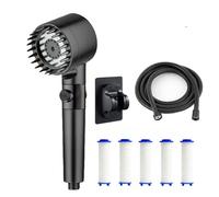 TCVCTNMZTX Douche for accessoires de salle bain Pommeau douche for trois niveaux réglage for pression Boutons massage Ensemble filtres Pièces Pommeau de douche(Black suit E)