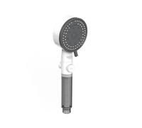 TCVCTNMZTX Douche for salle de bain dix modes pommeau douche complète douches accessoires boutons filtre complet têtes pièces luminaire maison Pommeau de douche(White shower head)