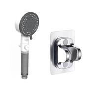 TCVCTNMZTX Douche for salle de bain dix modes pommeau douche complète douches accessoires boutons filtre complet têtes pièces luminaire maison Pommeau de douche(White suit B)