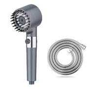 TCVCTNMZTX Douche portable for filtre for main for salle de bain Articles pommeau douche économiseur d'eau boutons accessoires douches complet poignée tuyau maison Pommeau de douche(Grey suit D)