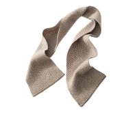 TCVCTNMZTX Écharpe d'hiver 100% cachemire tricotée for femme, rayée, épaisse, douce et chaude, petite écharpe Écharpe(Camel)