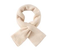 TCVCTNMZTX Écharpe femme 100% cachemire patchwork multicolore tricotée for nœud papillon, petite écharpe cache-cou, foulard for, for fille Écharpe(Beige)