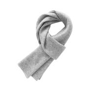 TCVCTNMZTX Écharpe tricotée en cachemire pur for femme, couleur unie, chaude, collection automne-hiver Écharpe(Light Grey)