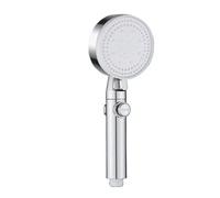 TCVCTNMZTX Pommeau de douche noir for économie d'eau, réglable, arrêt for une touche, massage l'eau, écologique, accessoires salle bain S1 Pommeau de douche(Silver head)