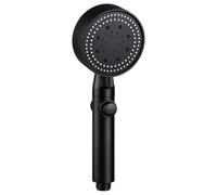 TCVCTNMZTX Pommeau de douche noir for économie d'eau, réglable, arrêt for une touche, massage l'eau, écologique, accessoires salle bain S1 Pommeau de douche(Black head)
