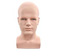 Tcwuzick Tête de Mannequin Homme Tête de Mannequin Professionnel pour Présentoir Perruques Chapeaux Casque Masque Lunettes de Soleil Bijoux et Scravat Display Stand (UK-90guangtou)