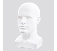 Tcwuzick Tête de Mannequin Homme Tête de Mannequin Professionnel pour Présentoir Perruques Chapeaux Casque Masque Lunettes de Soleil Bijoux et Scravat Display Stand (UK-90yabai)