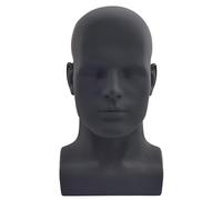 Tcwuzick Tête de Mannequin Homme Tête de Mannequin Professionnel pour Présentoir Perruques Chapeaux Casque Masque Lunettes de Soleil Bijoux et Scravat Display Stand (UK-90yahei)