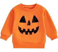 TCWWBB Sweat-shirt 1, Visage de citrouille, 4-5 ans