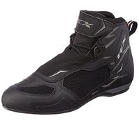 TCX - R04D AIR, Bottes de Moto pour Hommes, Respirantes et Polyvalentes, Tige en Maille avec Revêtement Thermofusible, Lacets et Fermeture Velcro, Noir/Gris
