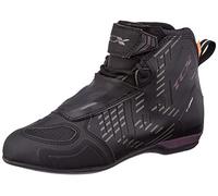 TCX R04D Lady Wateproof Chaussures de Moto Imperméables pour Femmes, Dessus en Maille avec Revêtement Thermofusible, Lacets et Fermeture Velcro, Black, 36 EU