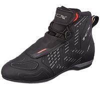 TCX - R04D Waterproof, Chaussures de Moto Imperméables pour Hommes, Certifiées avec Membrane T-Dry, Lacets et Fermeture Velcro, Tige en Maille avec revêtement Hot Melt, Noir