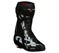 TCX - RT-RACE, Bottes de Sport pour Moto, avec Protections, Homme, Noir/Blanc/Gris, 41