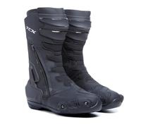 TCX - S-TR1 Waterproof, Bottes de Moto pour Homme, Sportives, Certifiées et Imperméables, avec Intégration T-DRY, Tige en Microfibre, Fermeture Zippée et Velcro, Noir