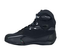 TCX Zeta Waterproof Moto pour Hommes, Sportives et Imperméables, Chaussures Adaptées à Un Usage Urbain, Tige en Microfibre, Fermeture par Lacets et Velcro, Noir, 47 EU