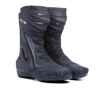 TCX TR1 Bottes de Moto pour Hommes, Certifiées et Sportives, Tige en Microfibre, Glissière Elastique sur Le Côté et Fermeture Velcro, Noir, 40 EU