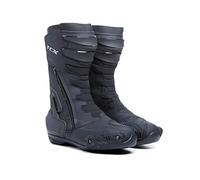TCX TR1 Bottes de Moto pour Hommes, Certifiées et Sportives, Tige en Microfibre, Glissière Elastique sur Le Côté et Fermeture Velcro, Noir, 48 EU