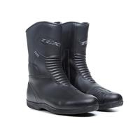 TCX X-Five4 Moto pour Hommes, Bottes de Randonnée avec Technologie Gore-Tex Performance Comfort Footwear, Tige en Cuir, Fermeture à Glissière Latérale et Panneau Elastique, Noir, 41 EU