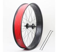 TCXSSL 20/24/26X4,0" Jeu De Roues pour Vélo À Pneus Larges Frein À Disque 36H Moyeu À Filetage À 6 Boulons Roues pour Vélo De Neige 135/195Mm Rayons 36x14G pour 7/8/9/10s(Front-DE,26in)
