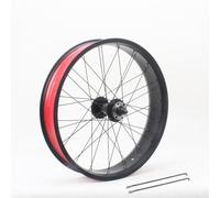 TCXSSL 20/24/26x4.0''Roue Avant/Arrière Fat Bike Roues De Vélo 36H Avant Et Arrière À Dégagement Rapide Roue De 135 Mm/195 Mm Rayons De 36 X 14 G Très Adaptée Pour La Neige, La Plage, Le Vélo(FRONT-DE