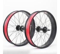 TCXSSL Paire de roues de vélo 20/24/66 x 10,2 cm, frein à disque 36H avant et arrière à dégagement rapide, roue de 135 mm/195 mm, rayons de 36 x 14 G, très adaptée pour la neige, la plage, le vélo