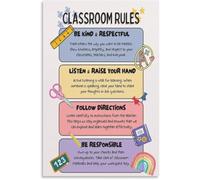 TCYNNQVD Classroom Kindness Pledge Poster Elementary Learning Space | Daily promises to treat others gently speak kindly and care for shared materials(Unframed,08x12inch(20x30cm))