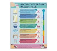 TCYNNQVD Safe Breast Milk Storage Poster Lactation Educational Wall Decor For Home Office Nursery(Unframed,12x18inch(30x45cm))