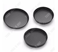 Td® 3 Moules À Pizza Perforés, Moule À Pizza Antiadhésif Épaissi En Acier Au Carbone, Moule De Cuisson À La Peau Croustillante