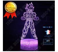 TD® 3D Lampes Illusions Dragon Ball Son Goku Lampe Veilleuse LED 7 Couleurs Télécommande Touch Mood Décoration Lamp de Table Cadeau