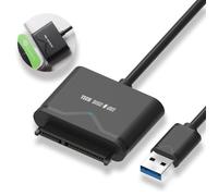 TD® adaptateur disque dur externe sata usb hdd optimisé sdd avec support uasp convertisseur noir alimentation prise en charge câble