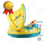 Td® Anneau De Natation Pour Enfants Anneau Flottant Anneau De Siège Gonflable Avec Corne Crème Solaire Auvent Jouet Aquatique Yacht