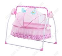 Td? B?B? ?Lectrique Berceau Lit B?B? Portable Pliable En Métal Balan?Oire Chaise Ber?Ante Panier De Couchage Avec Moustiquaire Multicolore